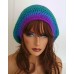 Bright Multi Color Baggy Beanie Rasta Hat Tam Beret Hand Made Crochet Ski Cap   eb-94205848